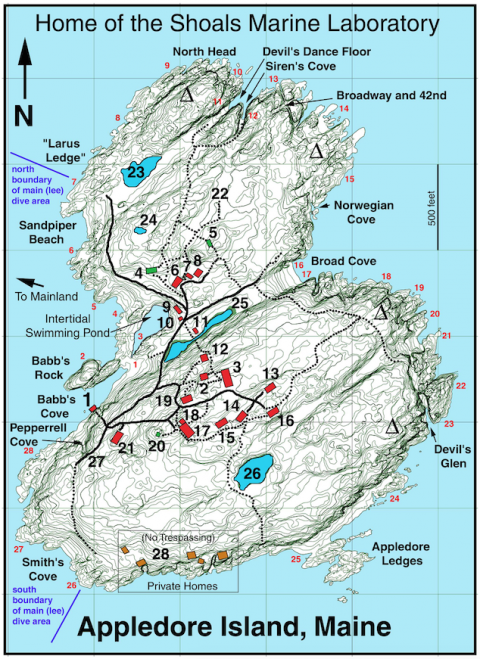 Appledore-Research-Sites-map  