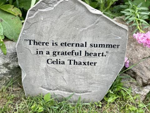 stone with quote on it- eternal summer