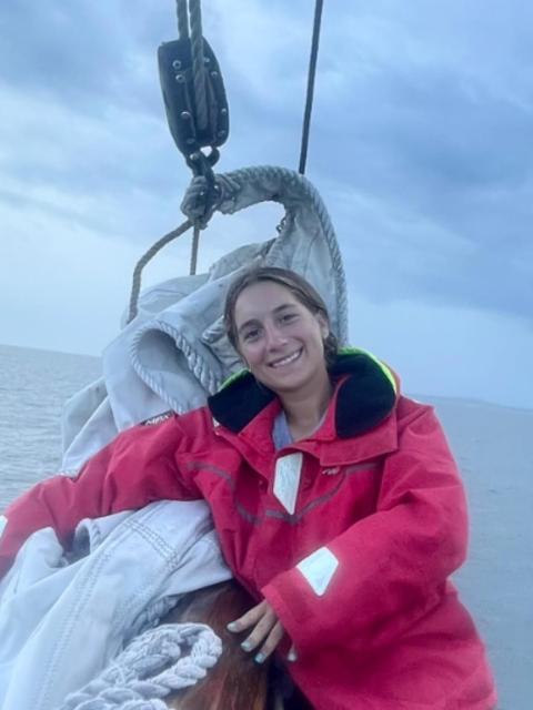 Maddie Carlone woman on boat bow